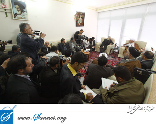 دیدار جناب آقای مهندس میرحسین موسوی با حضرت آیت الله العظمی صانعی